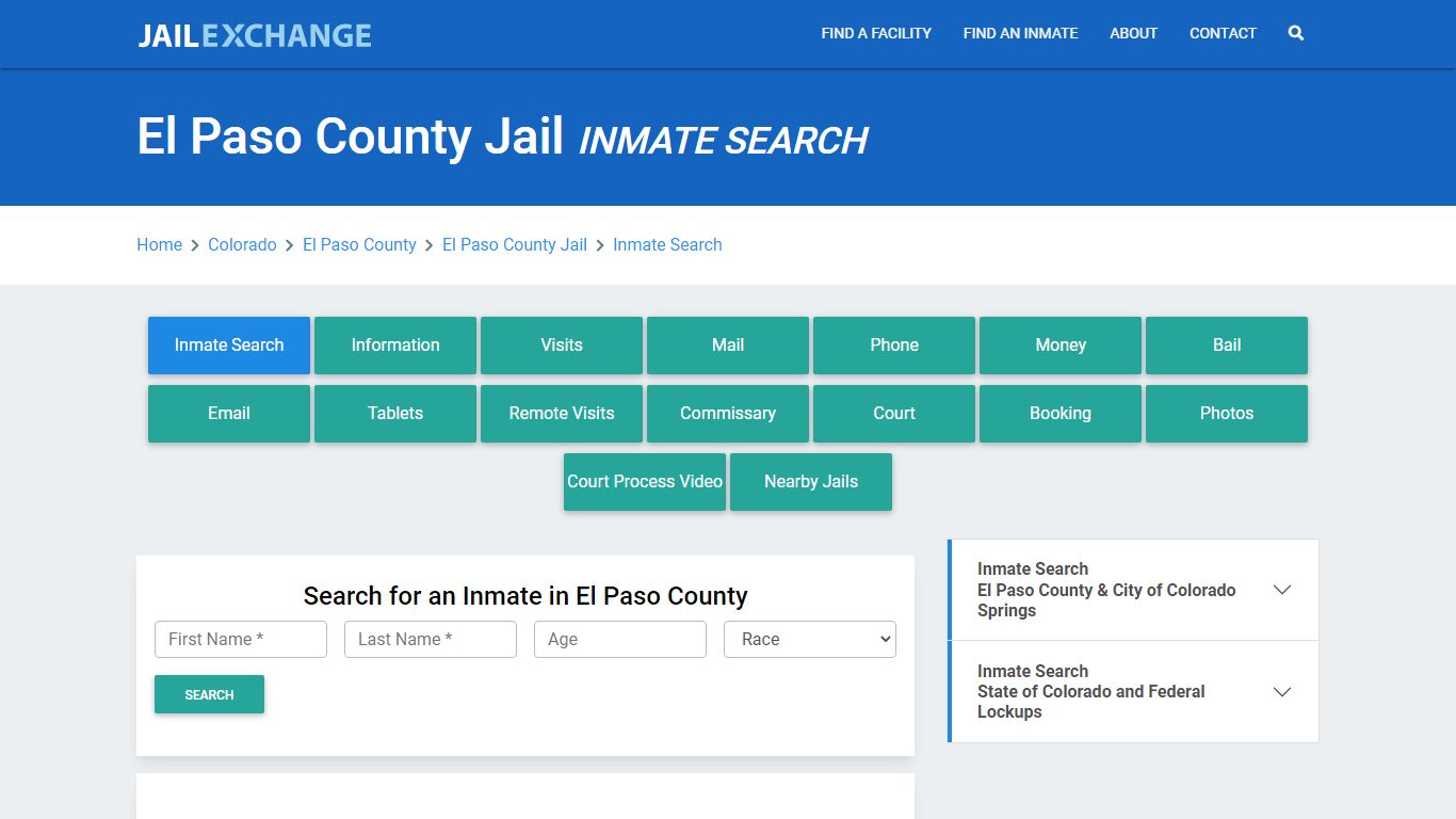 El Paso County Jail, CO Inmate Search: Roster & Mugshots